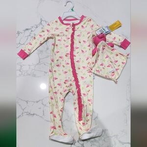 Charming Flamingo Kids Footie Pajama